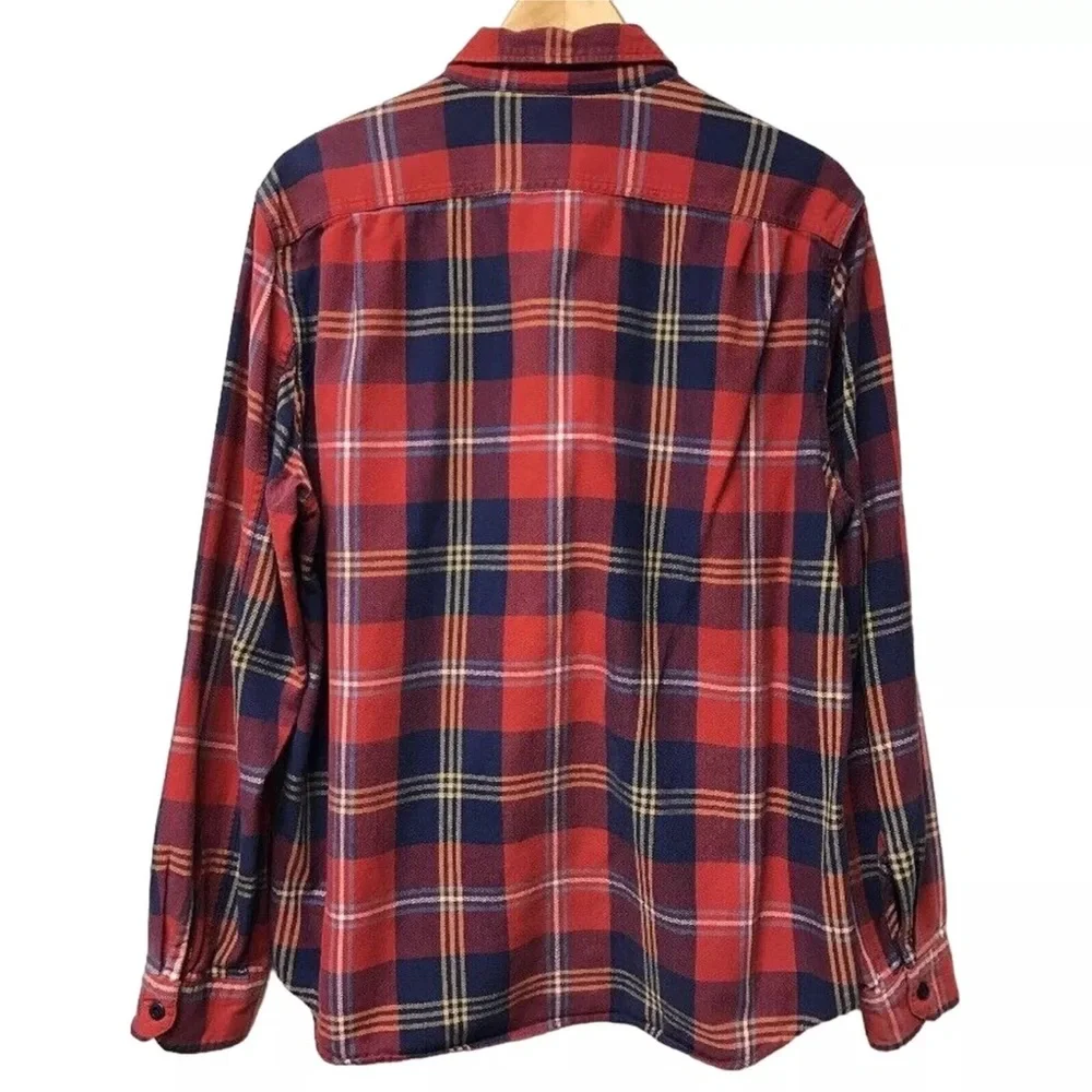 J Crew New York Sportsmen Outfitter Shirt Mens  Sz S Plaid Red Blue